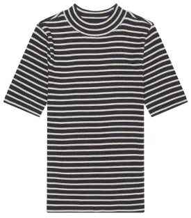 KCA 2010046 Striped rib t-shirt 8003 navy stripe women