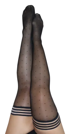 Kixies Ally Polka Dot Thigh Highs