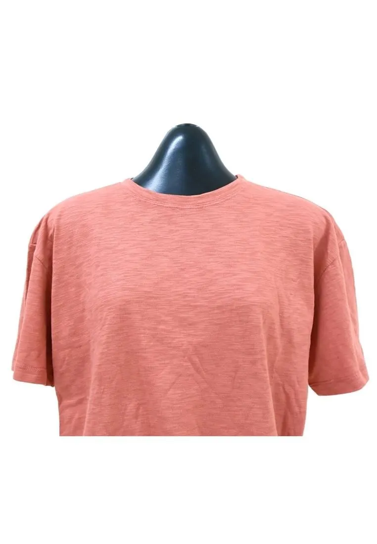 Landmark Round Neck Girls teens T-Shirt Cropped Boxy - Old Rose