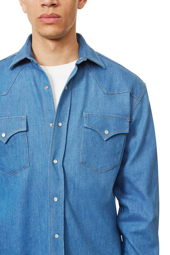 Long Sleeve Western Shirt - Denim