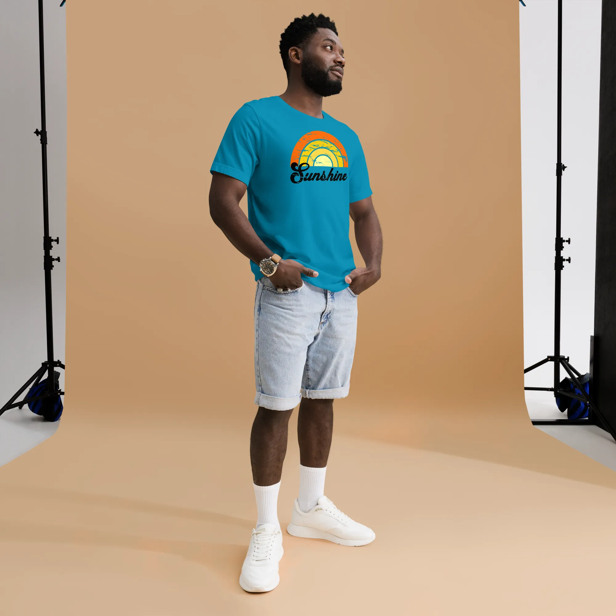 Men's Distressed Sunshine Graphic T-shirt