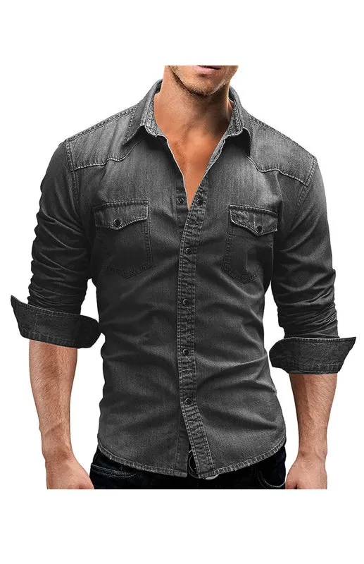 Men's Fashion Versatile Denim Shirt