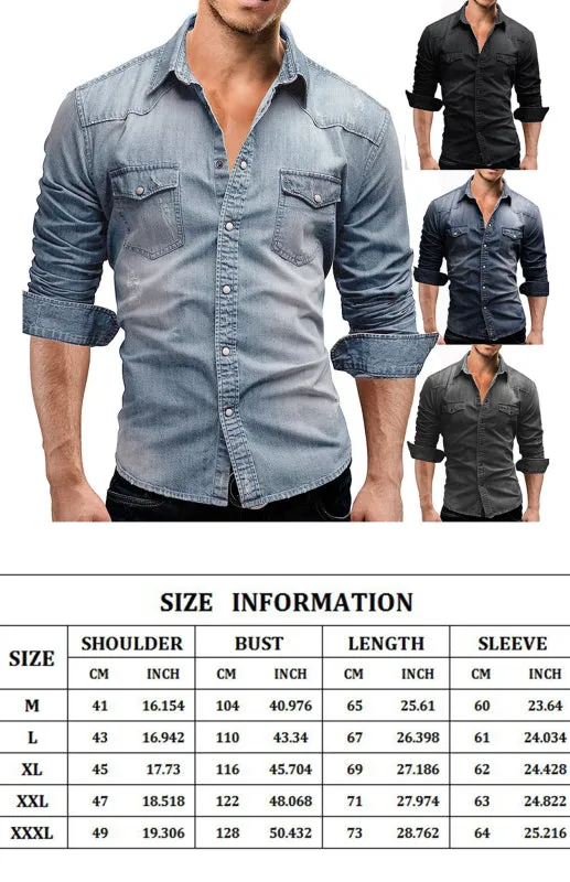 Men's Fashion Versatile Denim Shirt