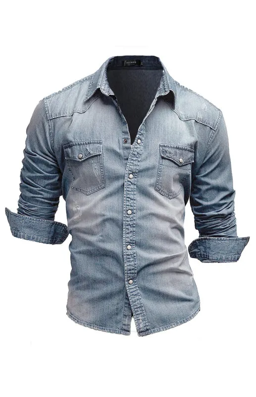 Men's Fashion Versatile Denim Shirt