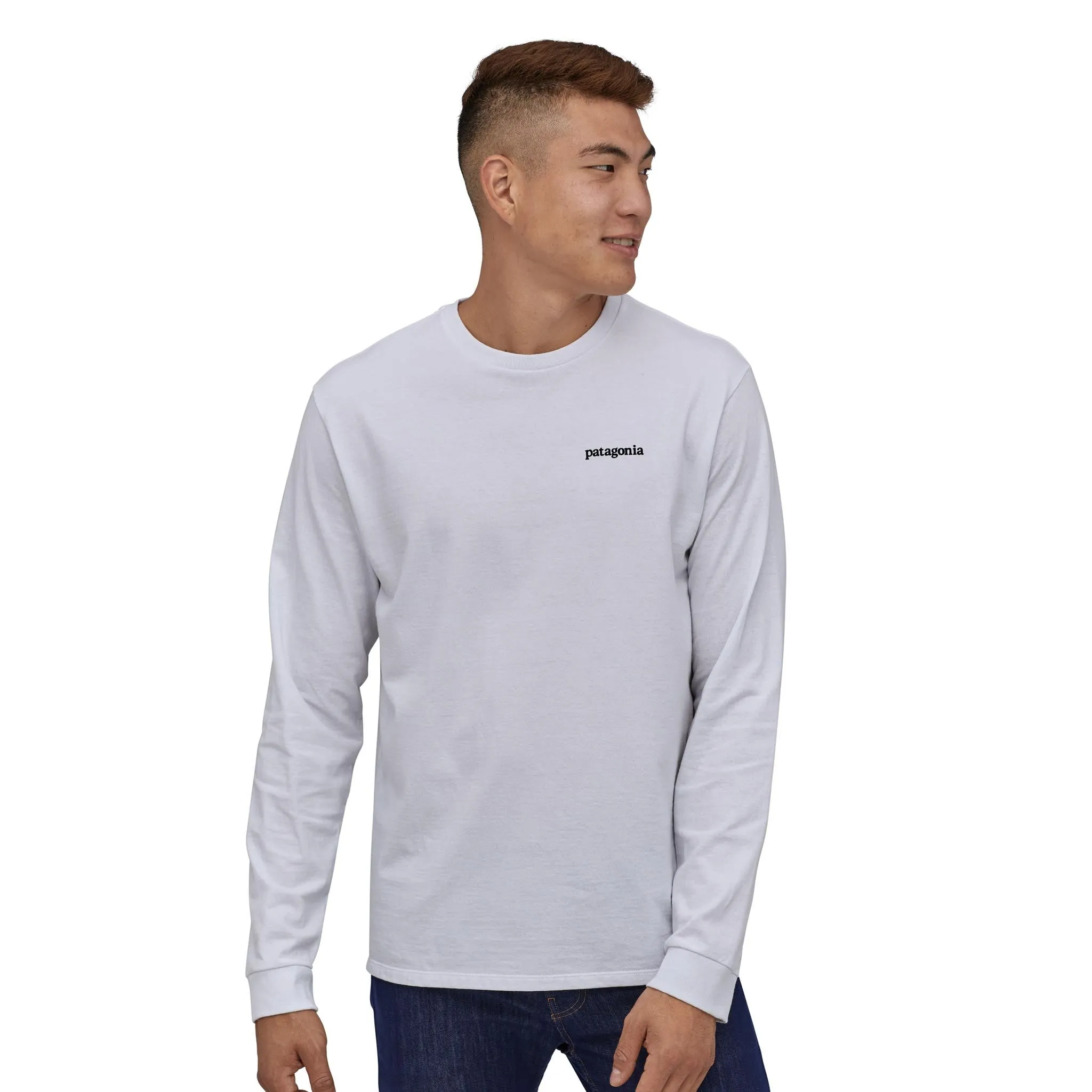 Mens Long-Sleeved Line Logo Ridge Responsibili-Tee