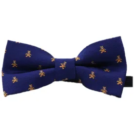 Navy Blue/Teddy Bears Little Gentleman's Kids Bow Tie