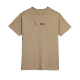 No-Comply Embroidered Us Tee Shirt - Sand