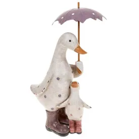 Polka Dot Brolly Duck Mum & Baby Lilac