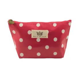 Polka Dot Pattern Cosmetic Pouch Bag - Pink