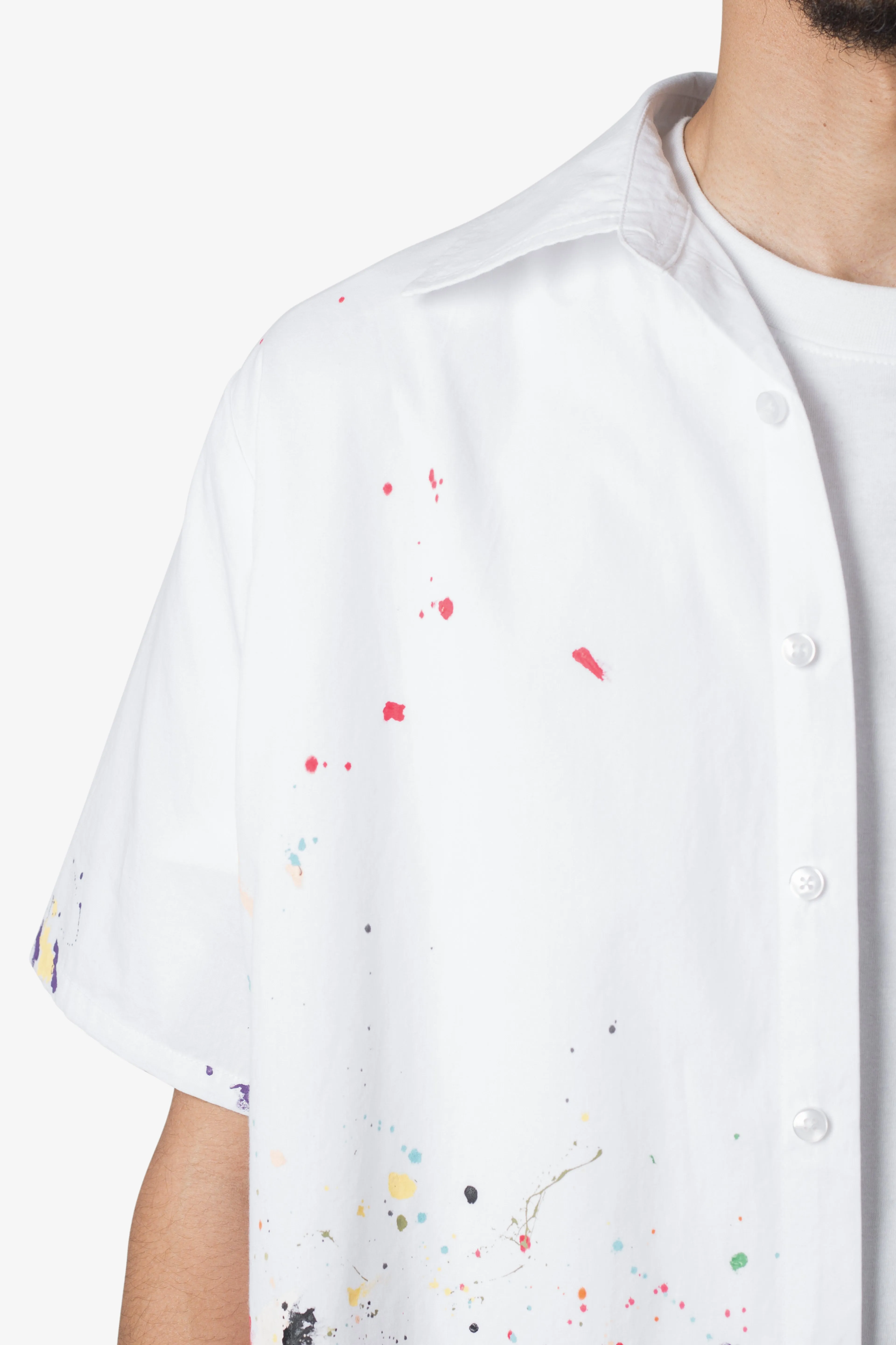 Poplin Painter S/S Shirt - White