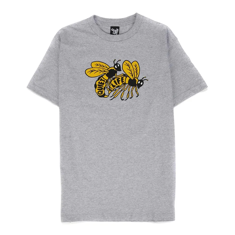 Quiet Life Bees T-shirt / Heather Grey