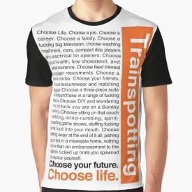 "Choose Life" Graphic T-Shirt Inspired by Trainspotting