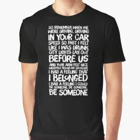 "Fast Car" Tracy Chapman Lyrics Graphic T-Shirt