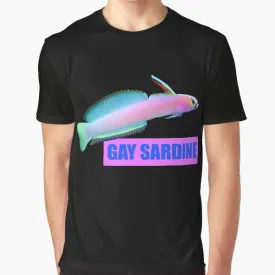 "Gay Sardine Graphic T-Shirt - Funny LGBTQ Tee"