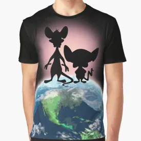 "Pinky and the Brain World Domination Graphic T-Shirt"