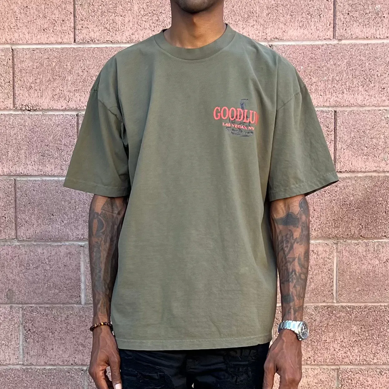 "Snakeye LV" Garment Dyed T Shirt