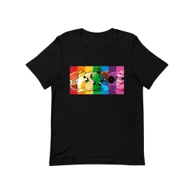 Rainbow Character Block Kids Tee