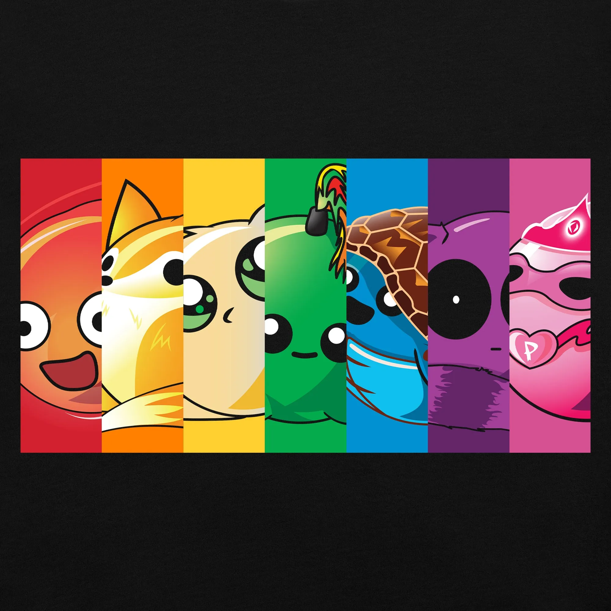 Rainbow Character Block Kids Tee