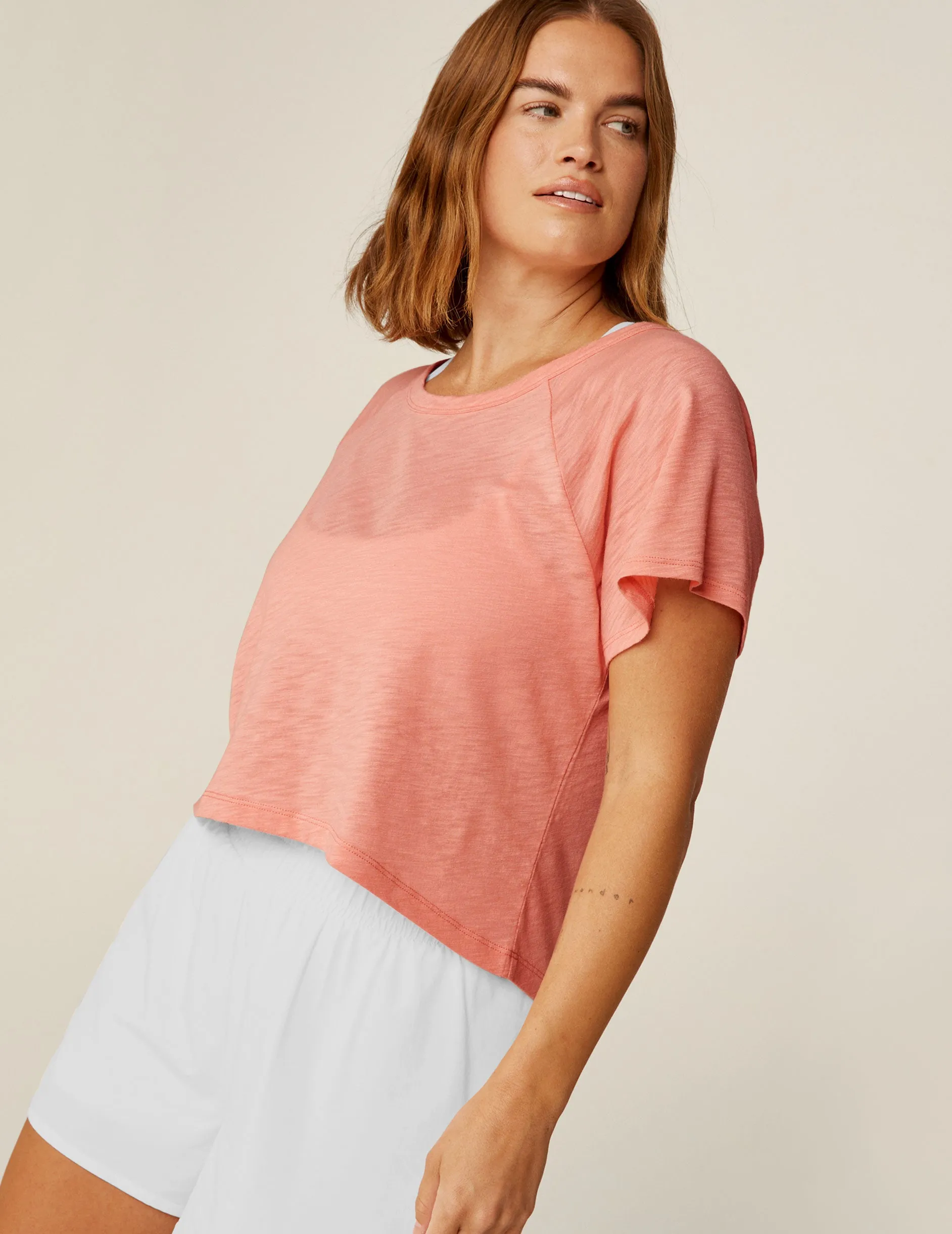 Signature High Low Cropped Tee