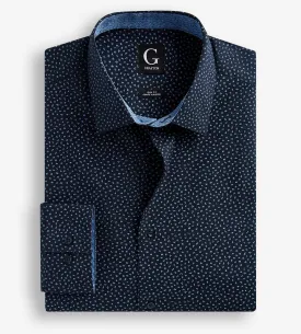 Slim Fit Geo Print Dress Shirt