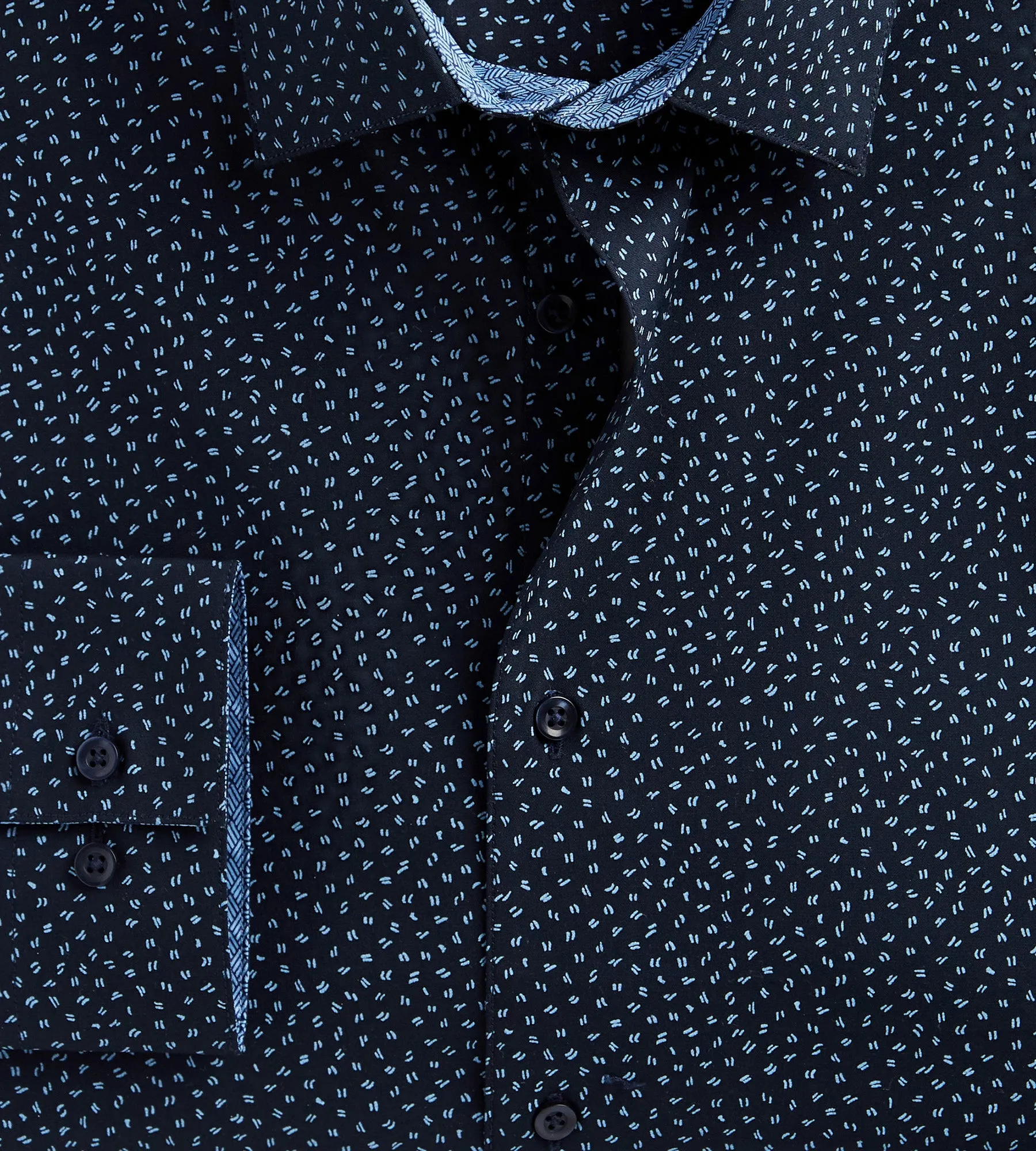 Slim Fit Geo Print Dress Shirt
