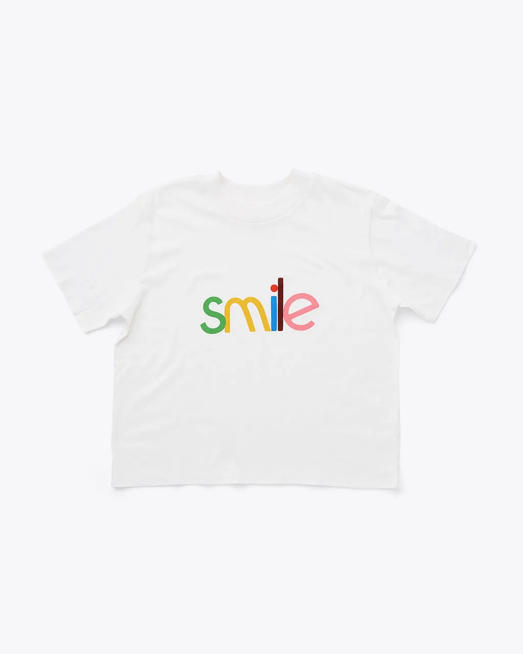 Smile Boxy Tee - Ivory
