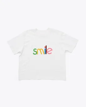 Smile Boxy Tee - Ivory