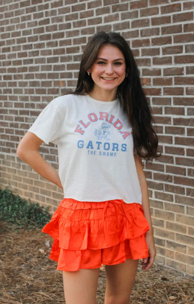 The Erin "Swamp" Vintage Cropped Tee (Vintage White)