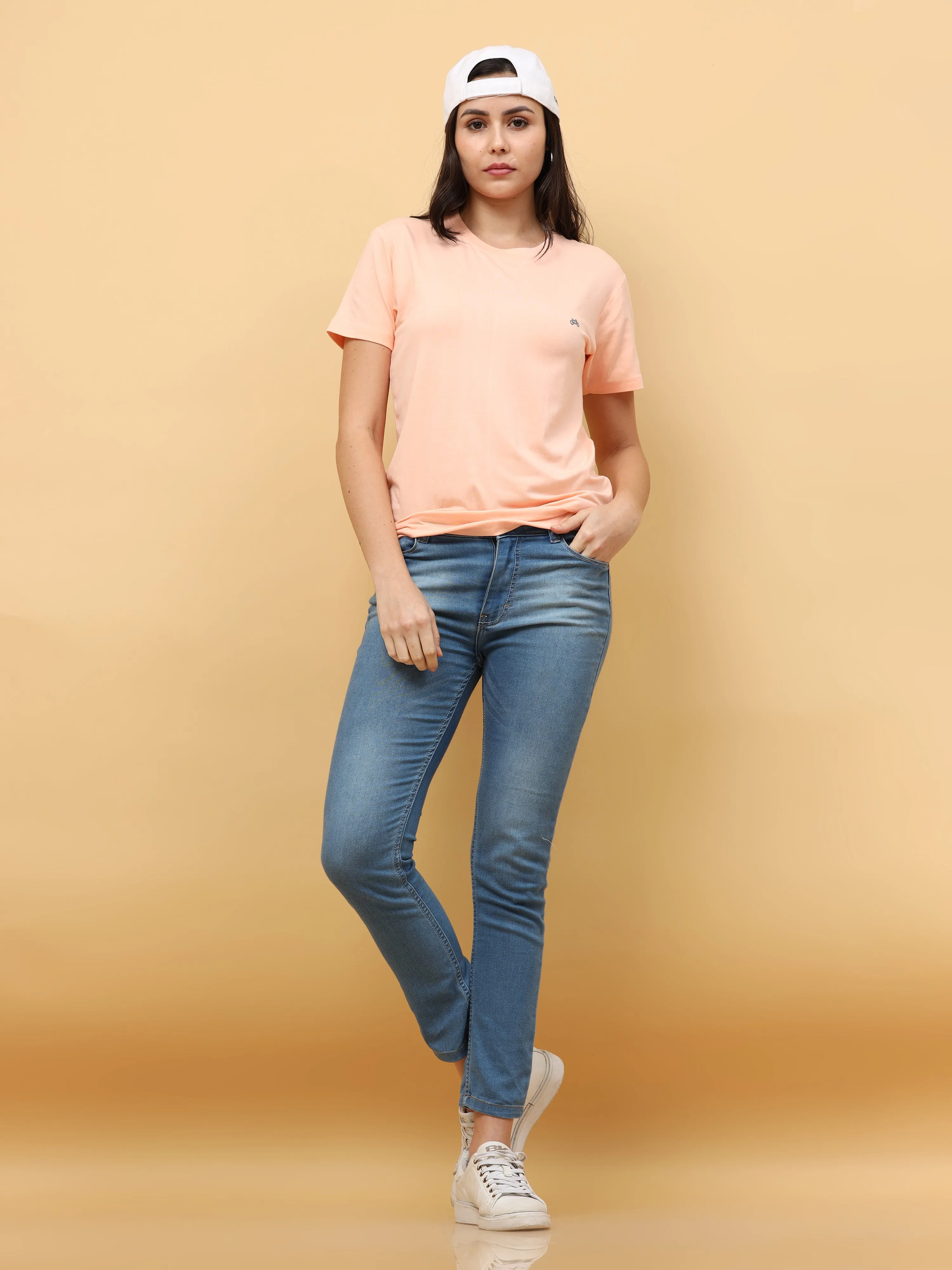 Tropical Peach Womens Bamboo Fabric T-Shirt