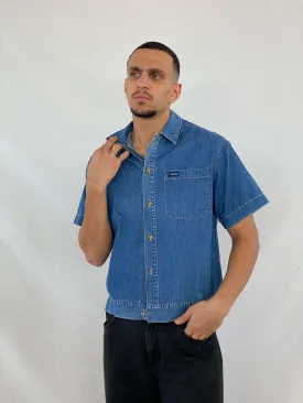 Vintage 90s Guess Jeans Half-Sleeve Denim Shirt