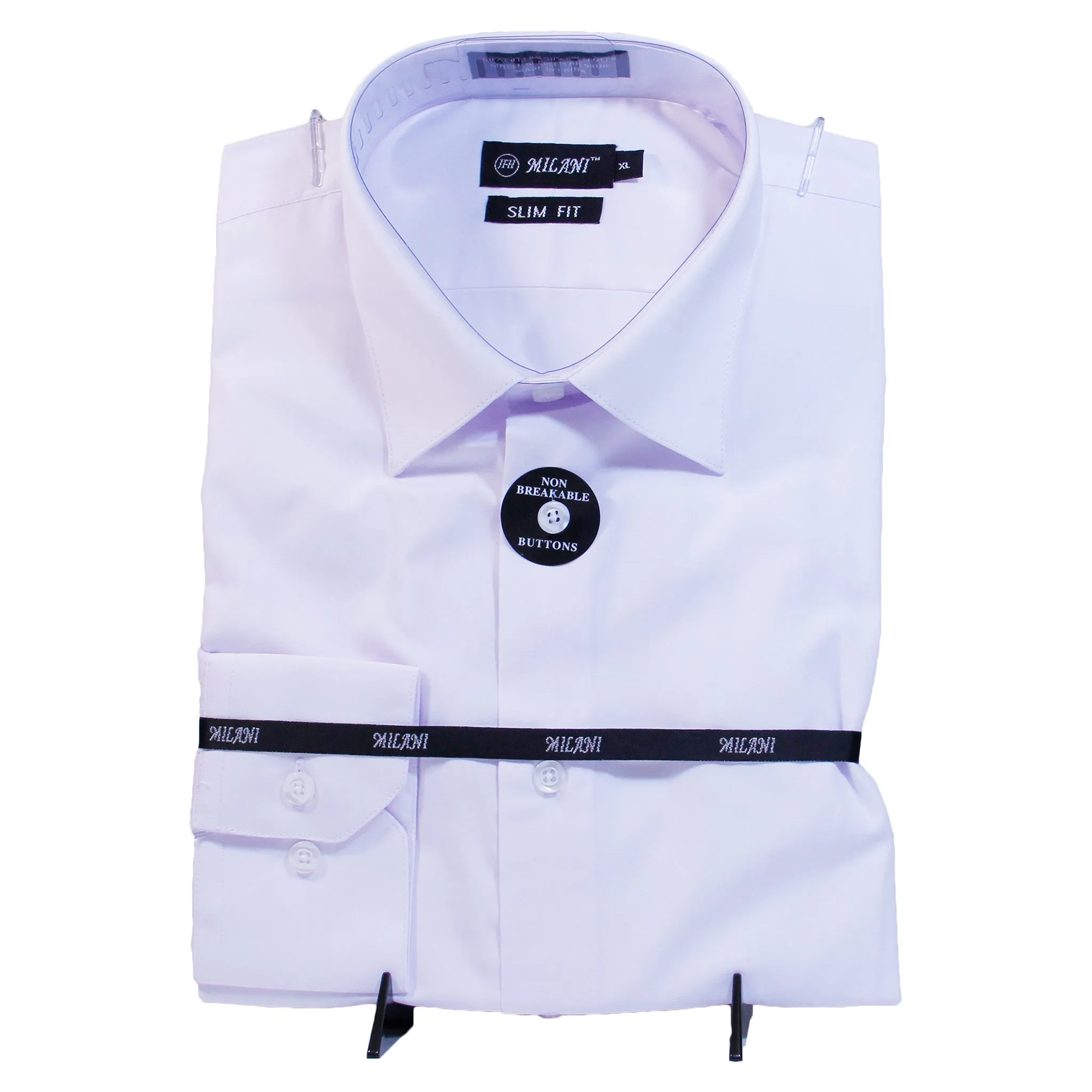 White Slim Fit Milani Dress Shirt