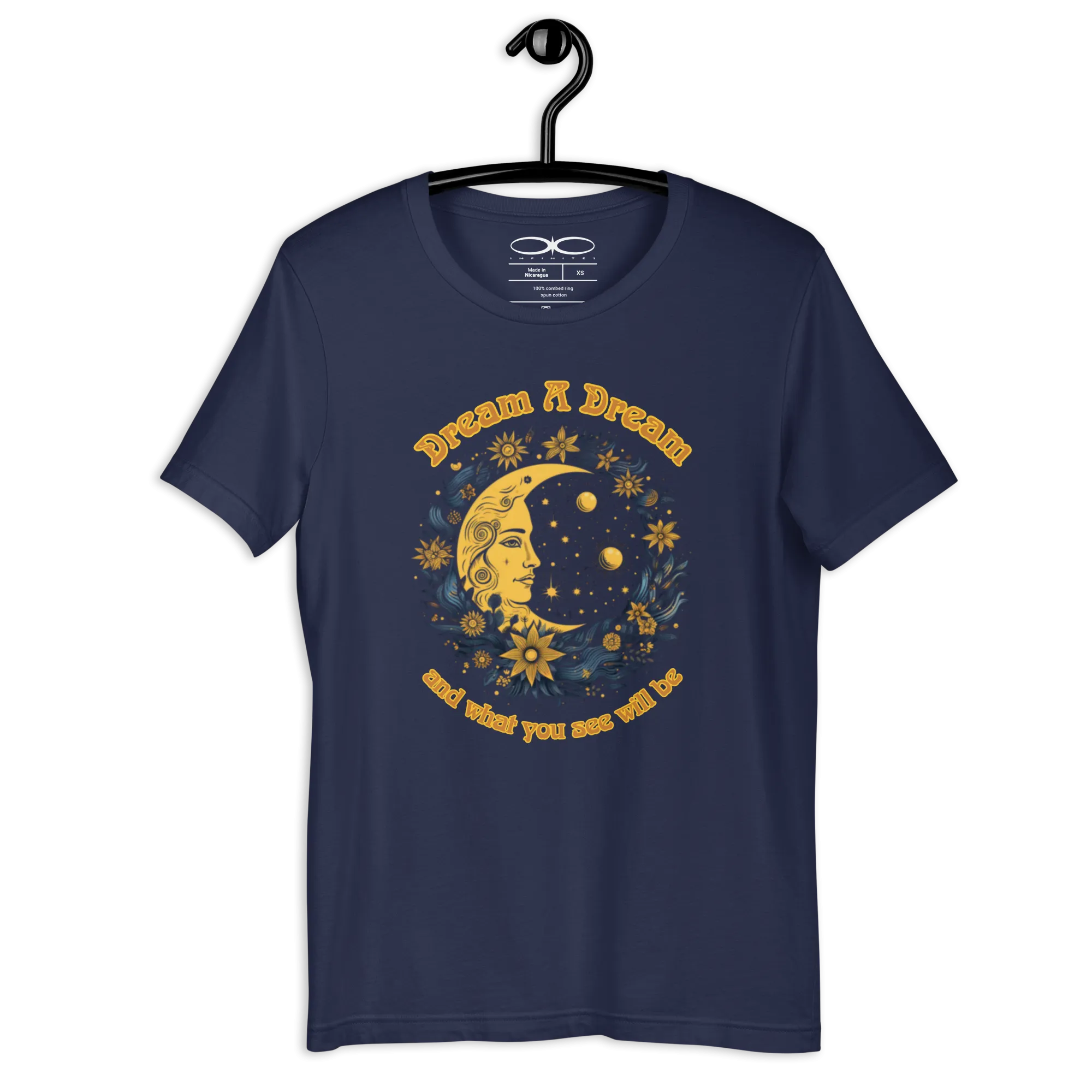 Women's Dream A Dream Navy Blue Graphic T-Shirt