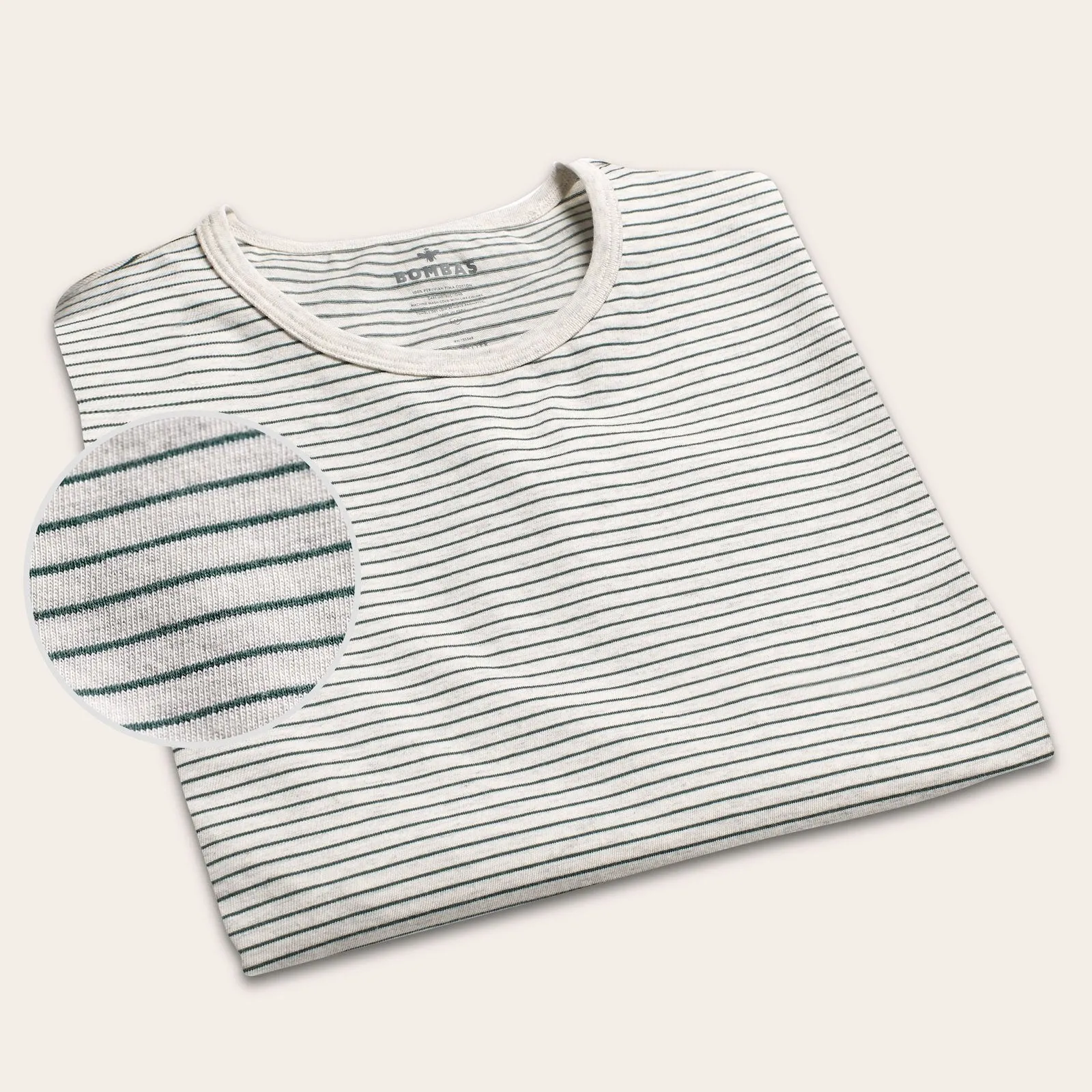 Women's Pima Cotton Striped Crew Neck T-Shirt