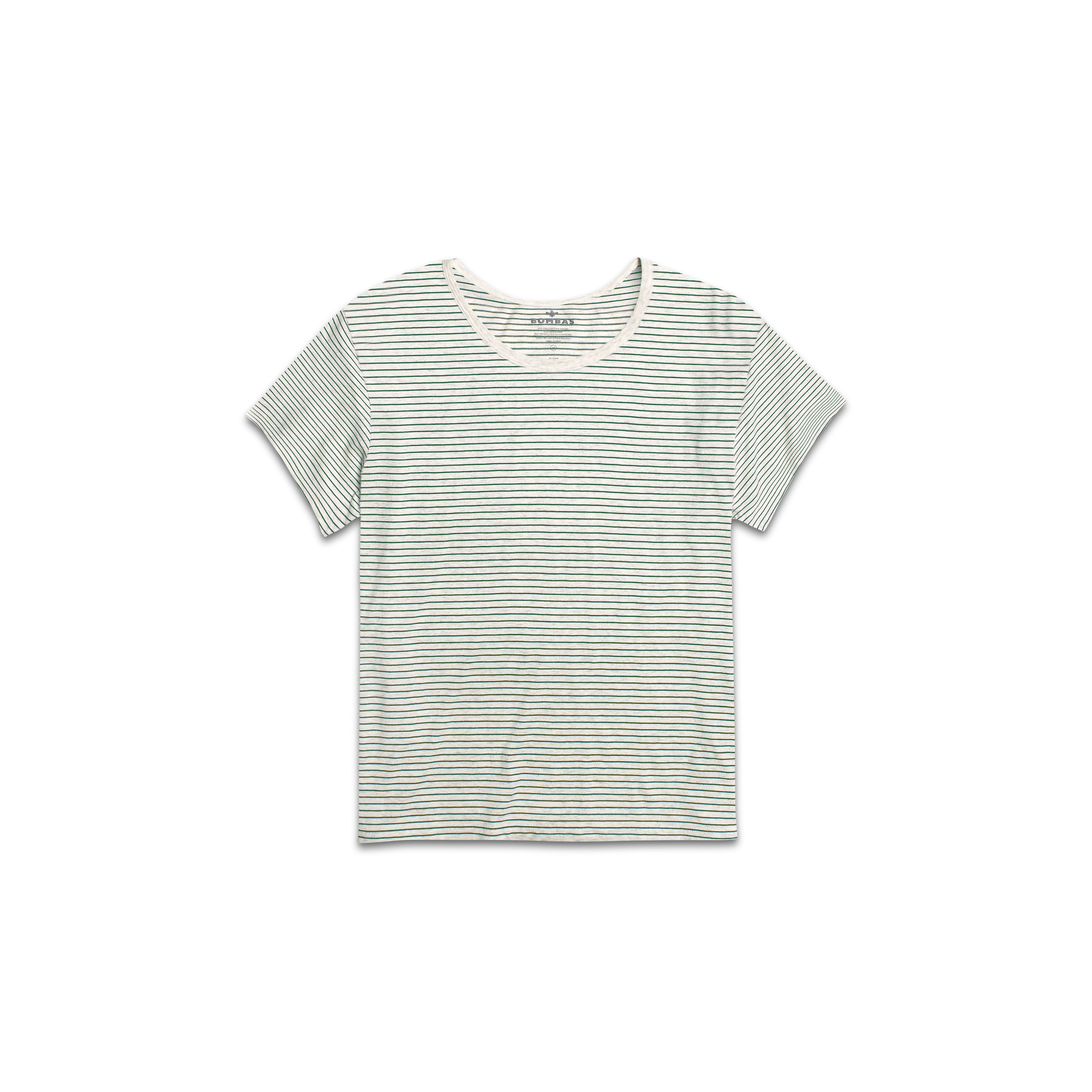 Women's Pima Cotton Striped Crew Neck T-Shirt